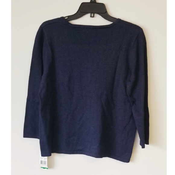 New! Alfred Dunner El Dorado Striped Sweater - Picture 6 of 7